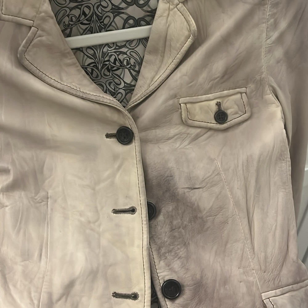 Distressed Leather Jacket - Picture 2 of 5